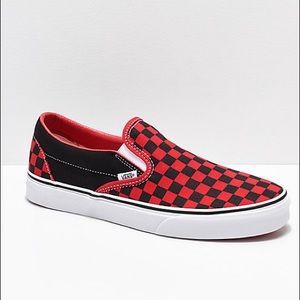 🌟VANS-BLACK&RED CHECKERED